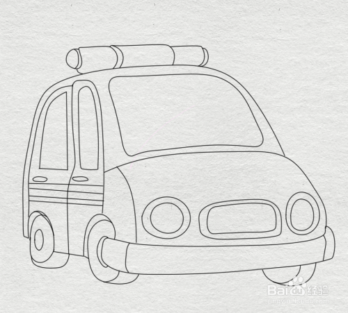 简笔画--警车的简笔画法