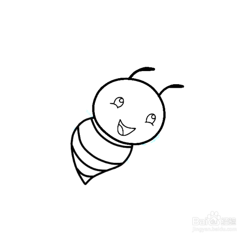 幼儿园如何教小朋友画蜜蜂的简笔画?