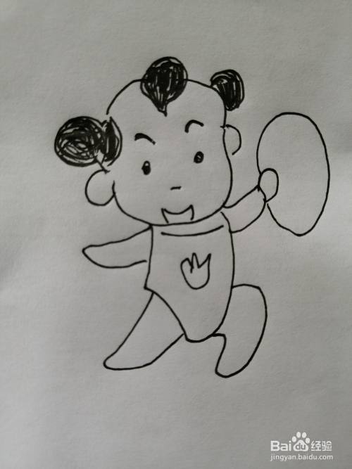 可爱的红孩儿怎么画