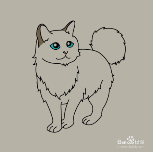 如何手工画布偶猫的简笔画?