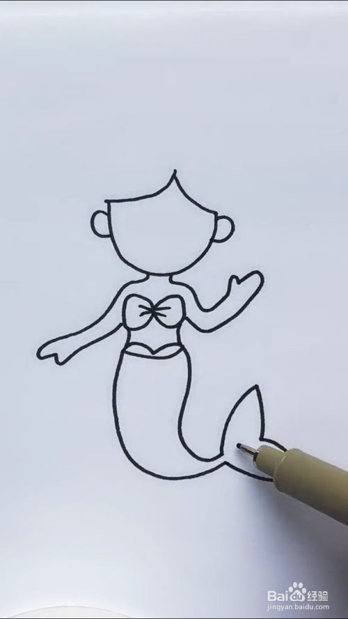 美人鱼的简笔画如何画?