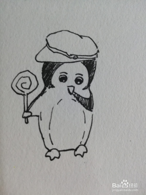如何画可爱的小企鹅简笔画