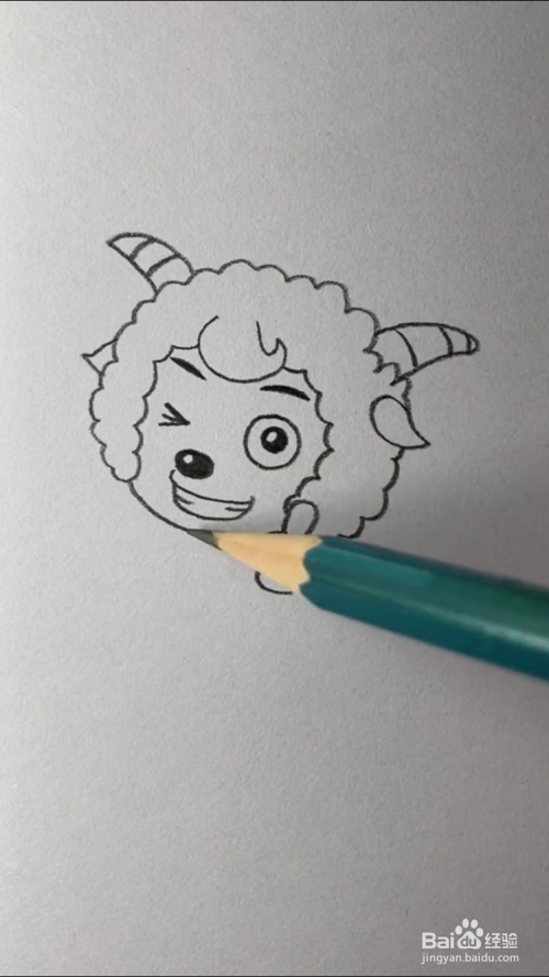 喜羊羊的简笔画怎么画?
