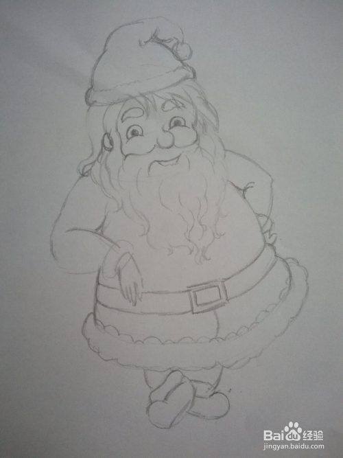 怎么画圣诞老人线稿