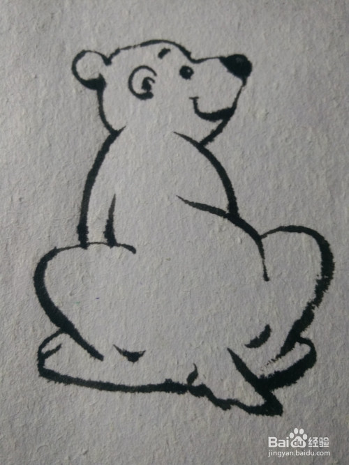 怎么画卡通北极熊