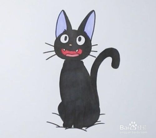 吉吉黑猫怎么画