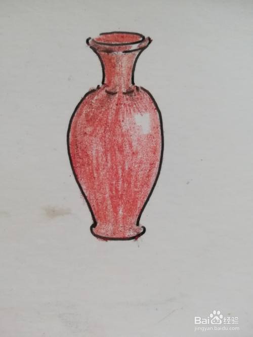 怎么画红色花瓶简笔画