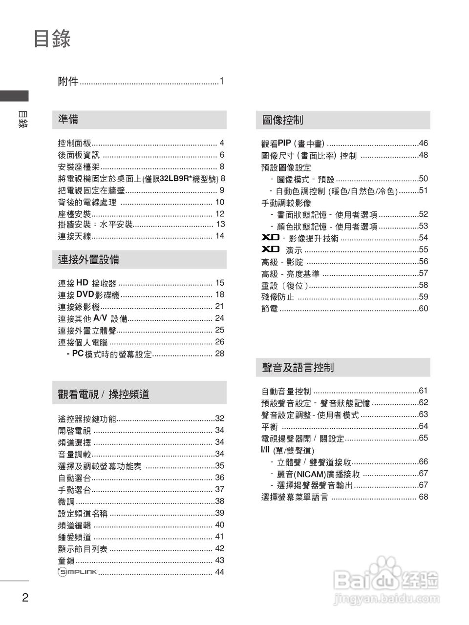 lg 32lc7r液晶彩电使用说明书:[1]