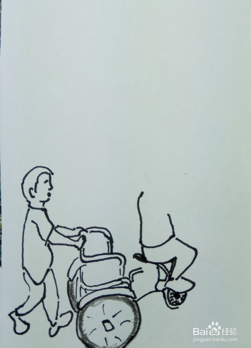 怎样画简笔画"二人玩三轮车"?