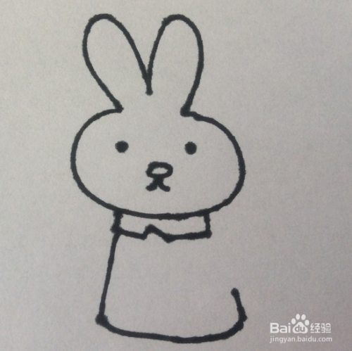 如何画兔子的儿童画?