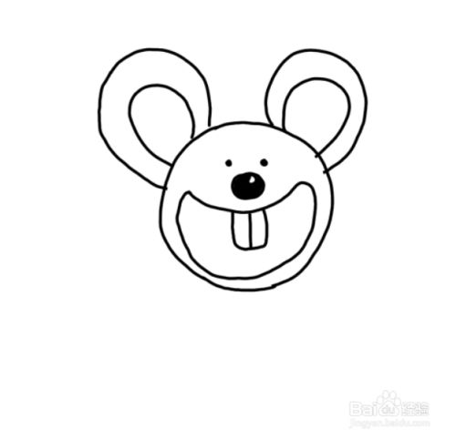 简笔画:开心的小老鼠