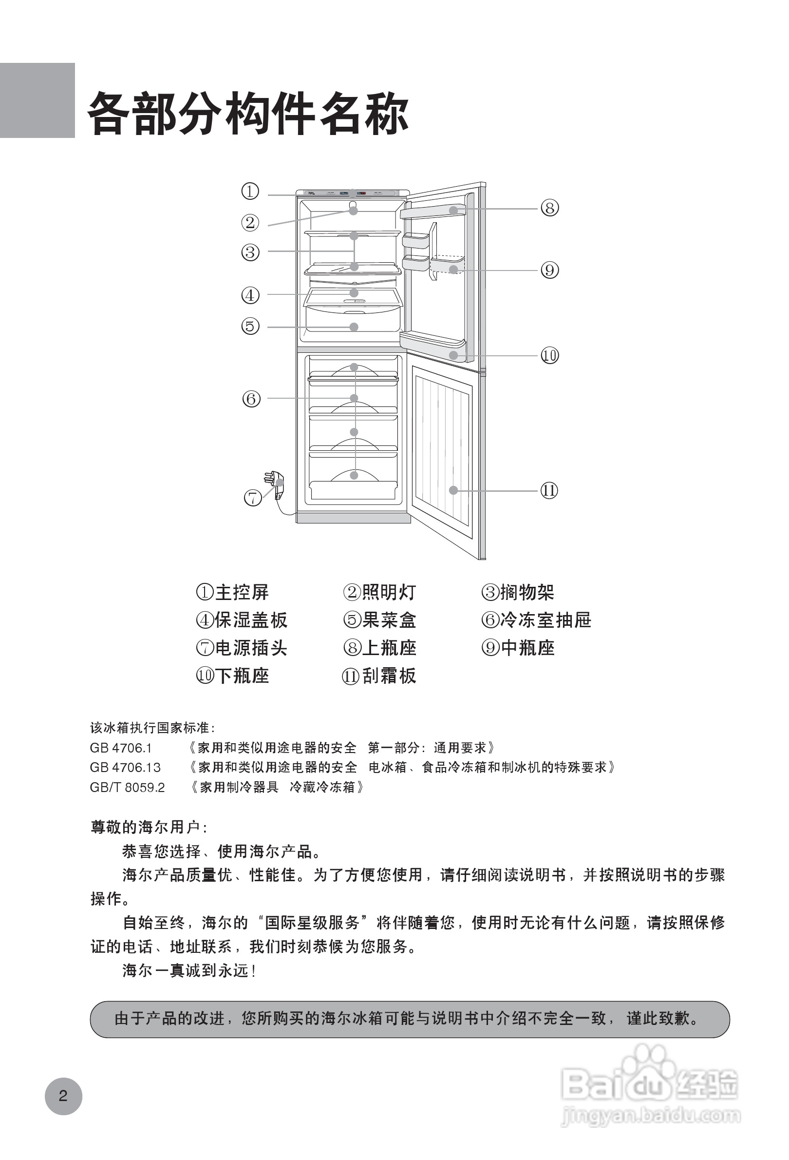 海尔数码王子冰箱bcd-196dt型说明书:[1]