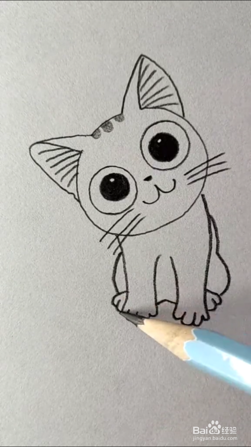 小猫的简笔画怎么画?