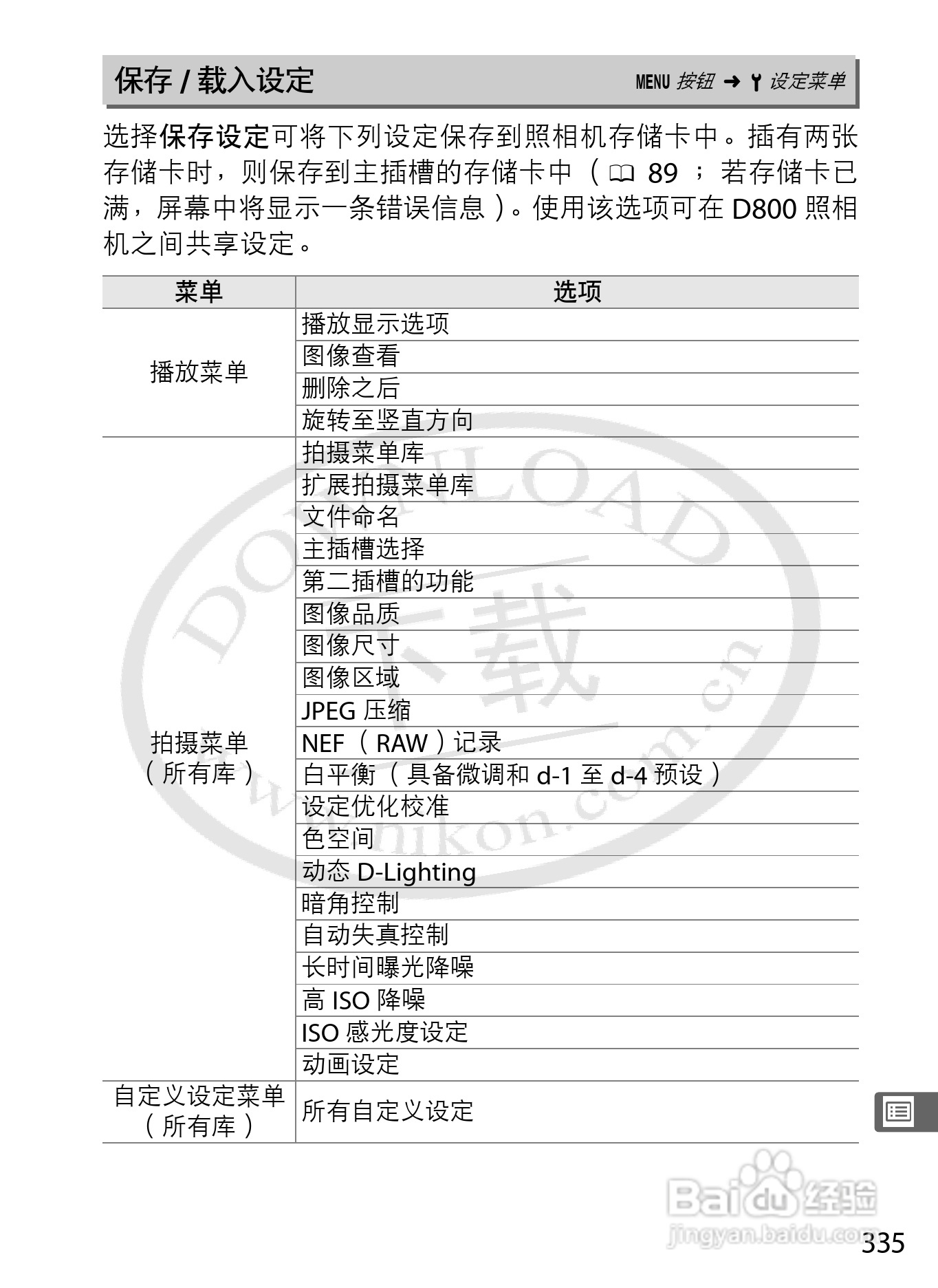 尼康d800e数码相机使用说明书:[37]