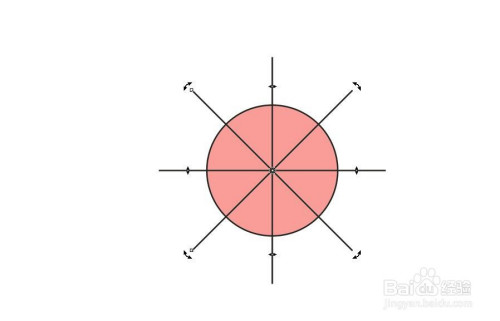 coreldraw怎么快速将一个圆八等分?