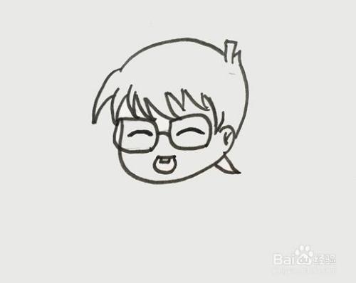 柯南简笔画怎么画