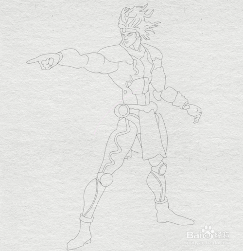 简笔画--jojo白金之星的简笔画法