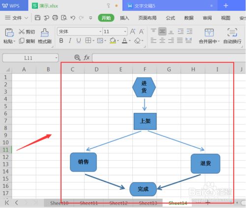 excel表格如何生成流程图?