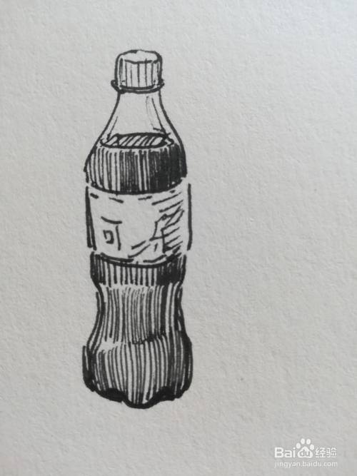 怎么画可乐瓶