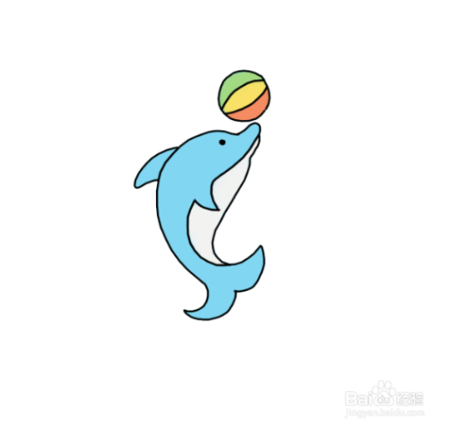 怎么画海豚简笔画