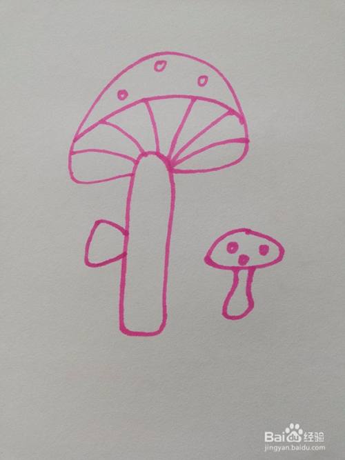 蘑菇简笔画怎么画?