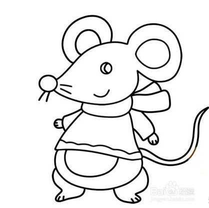 小老鼠怎么画