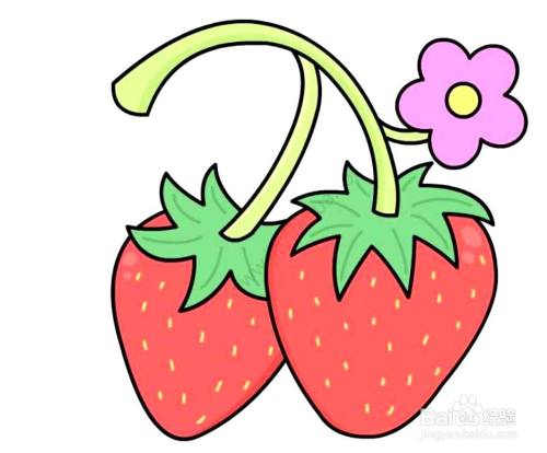 草莓的简笔画怎么画