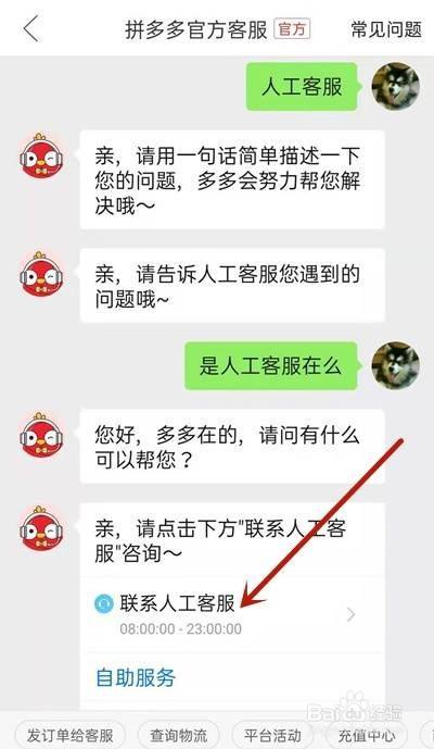 拼多多怎么联系人工服务