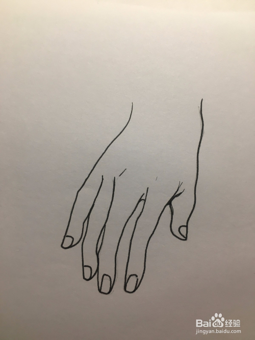 画一只手 画手指 手指简笔画 手绘