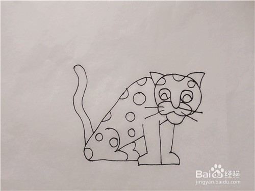 幼儿园简笔画——如何用蜡笔画出凶猛的美洲豹