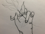 画一只手的手指抓着一枝叶 简笔画 儿童画
