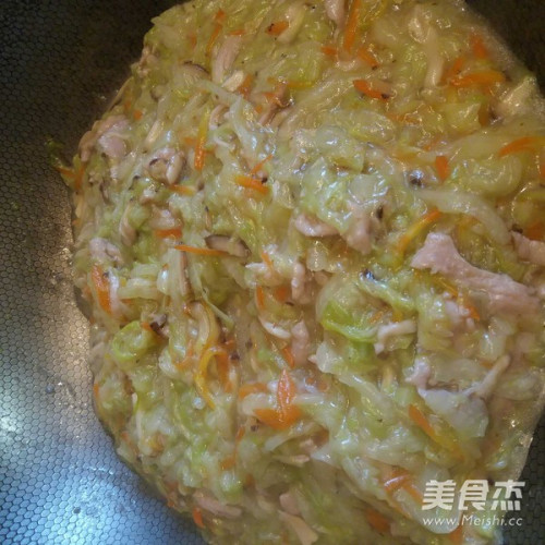 黄芽菜烂糊肉丝