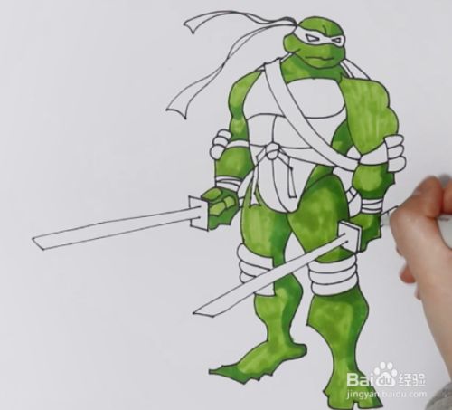 忍者神龟怎么画