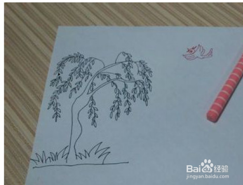 如何教儿童画春天的景色图?