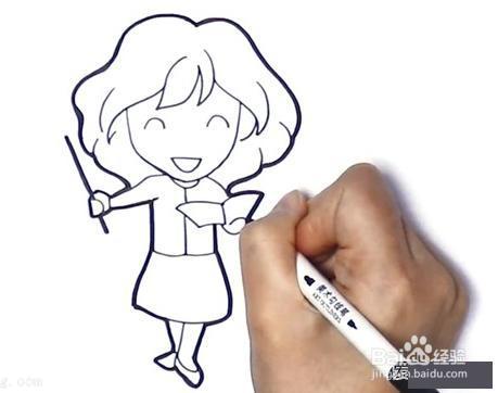 英语老师怎么画