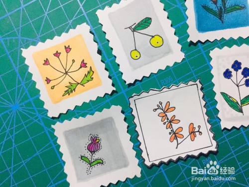 儿童手作—如何制作手绘小邮票?