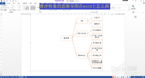 word怎么制作思维导图,制作思维导图软件 曹冲称象的思维导图在word上怎么画