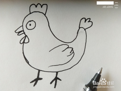 鸡简笔画怎么画呢?