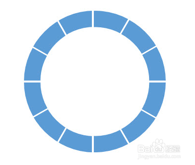 如何用ppt绘制设计一个分割型环形图?