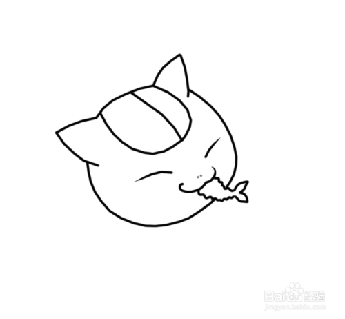 卡通简笔画:夏目友人帐之猫咪老师
