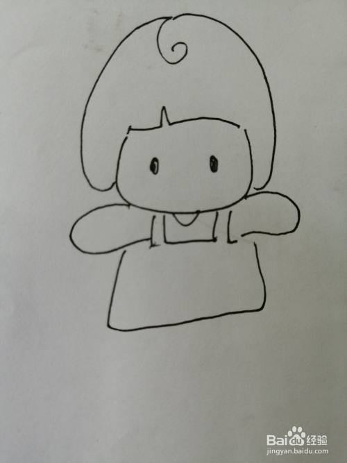 可爱的小女孩怎么画