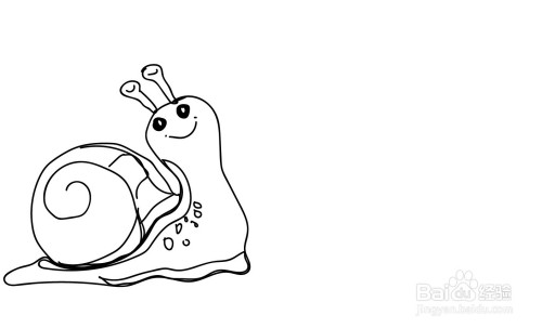 怎么画小蜗牛的简笔画