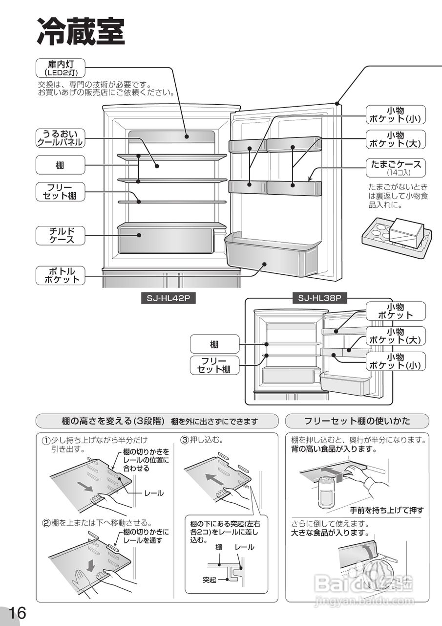 sharp sj-hl38p/42p冰箱说明书:[2]