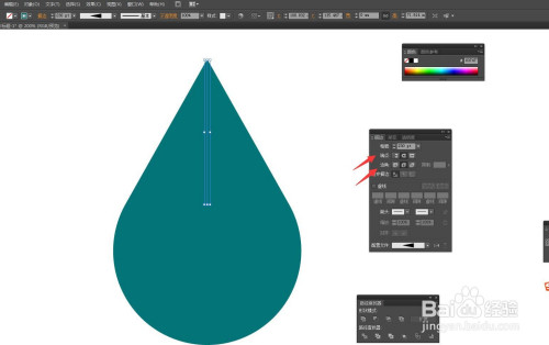 ai软件怎么用宽度工具画小水滴?