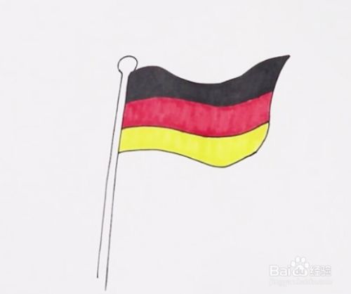 德国国旗怎么画