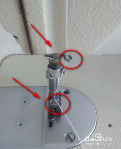 电动缝纫机穿线步骤图