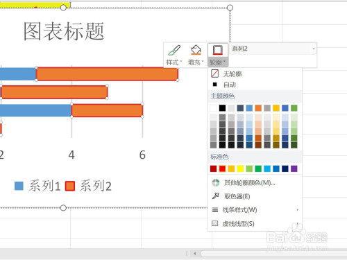 wps表格条形图如何设置成方框