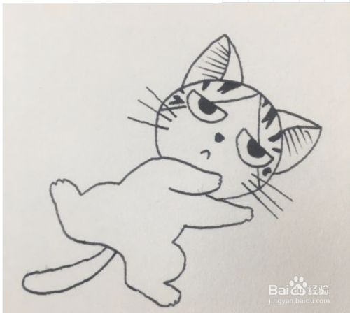 简笔画一只懒洋洋的小猫咪怎么画?