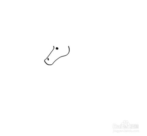 动物简笔画:马的简笔画