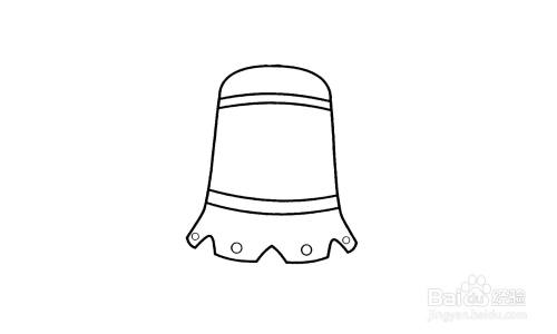 一步一步教你画古钟简笔画